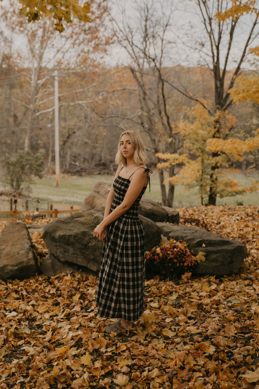 Black Plaid Dress