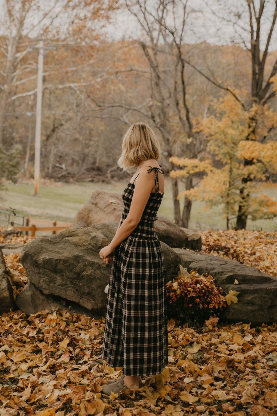 Black Plaid Dress