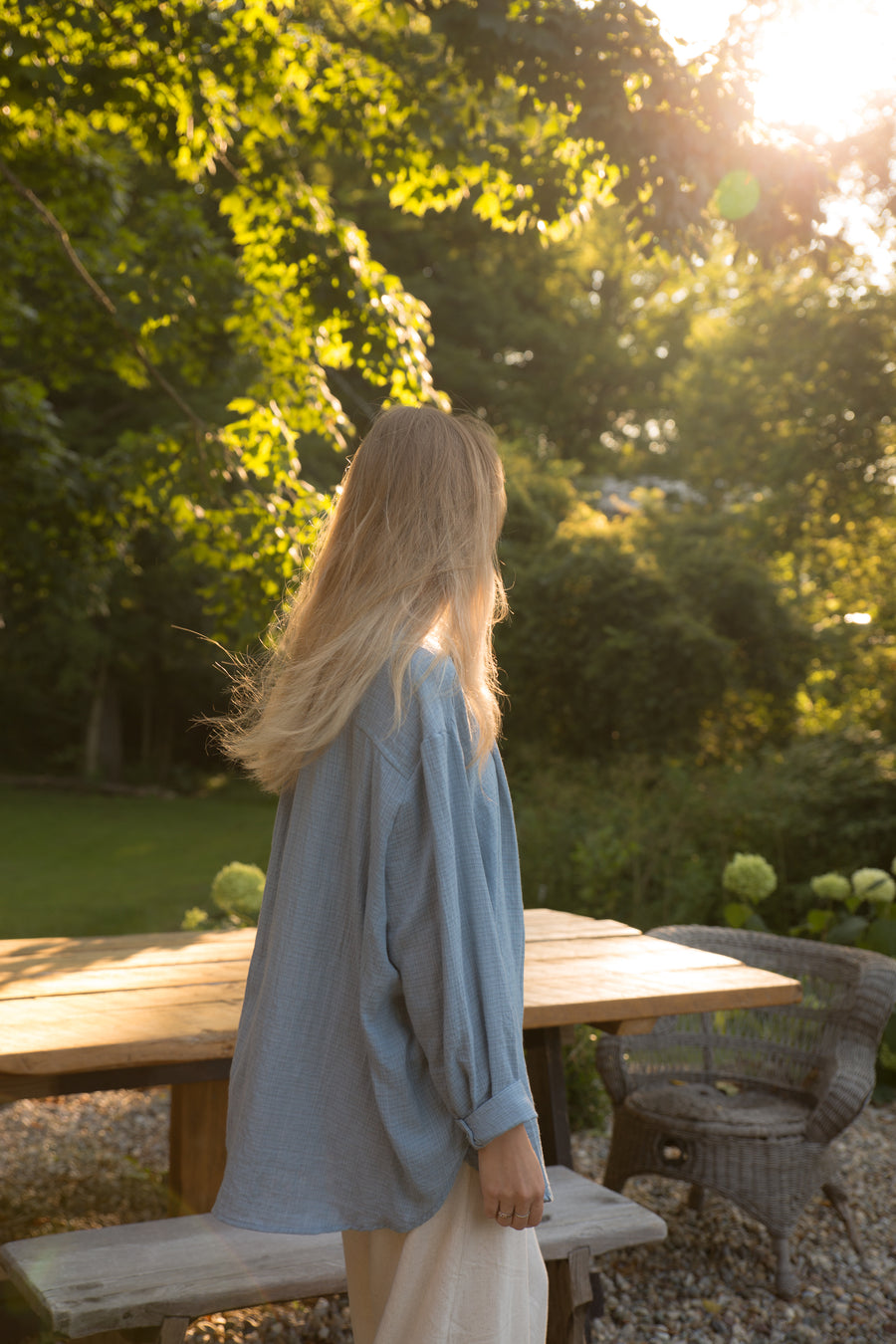 Light Oversized Button Up