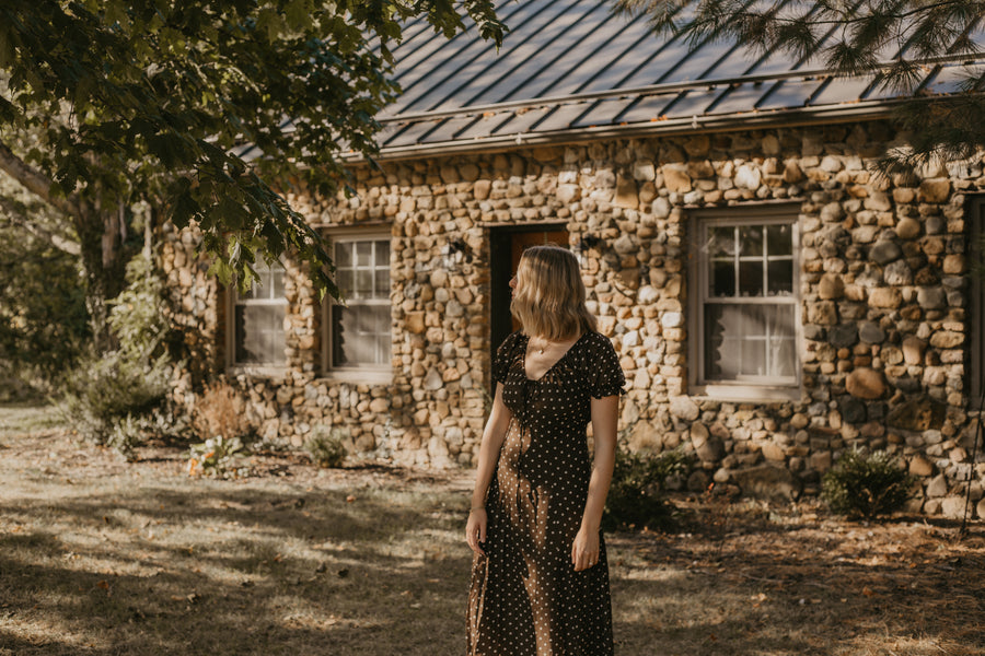 Brown Polka Dot Dress