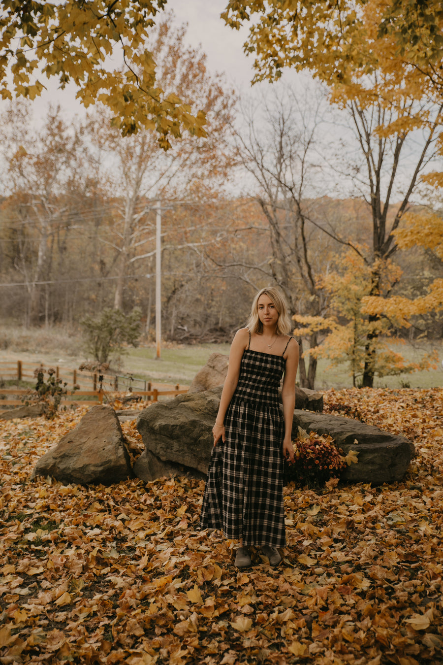 Black Plaid Dress