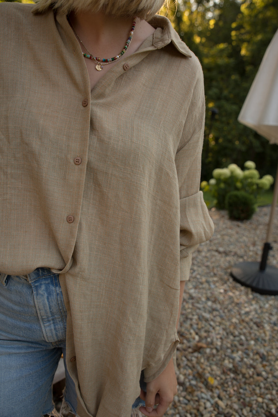 Light Oversized Button Up