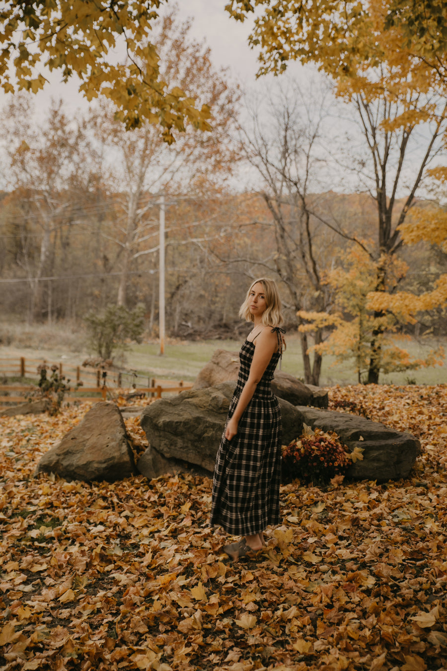 Black Plaid Dress