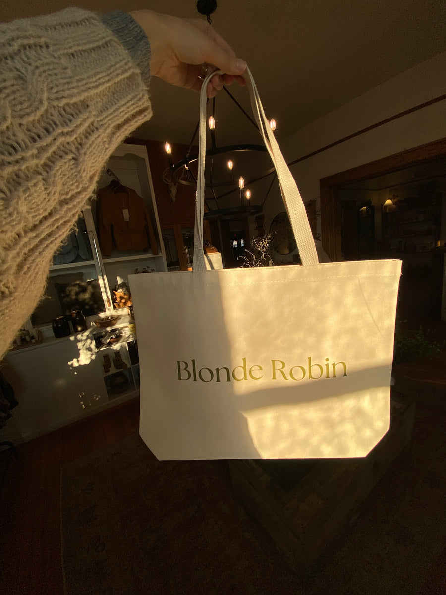 Blonde Robin Canvas Totes