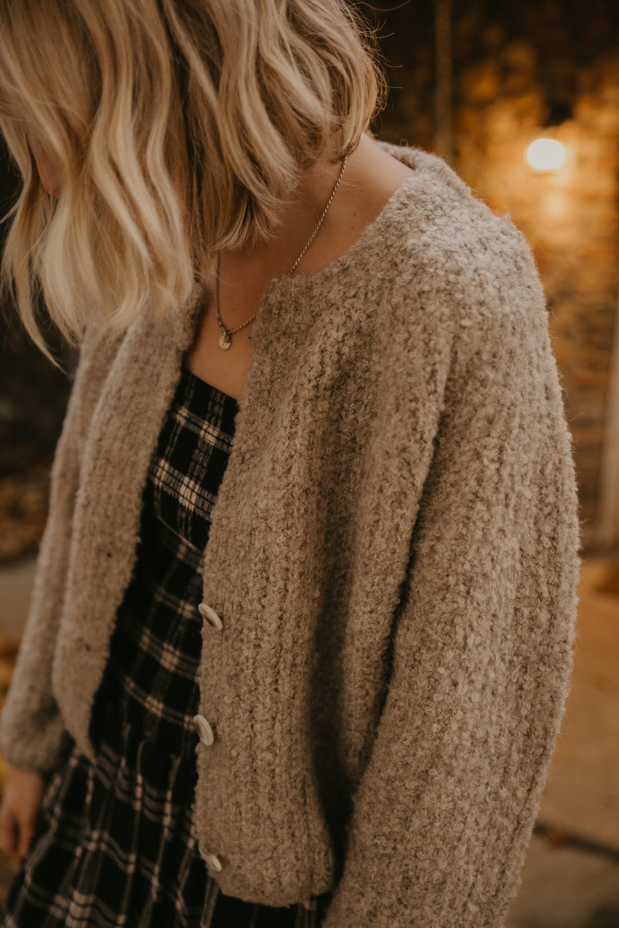 Cropped Ribbed Cardigan