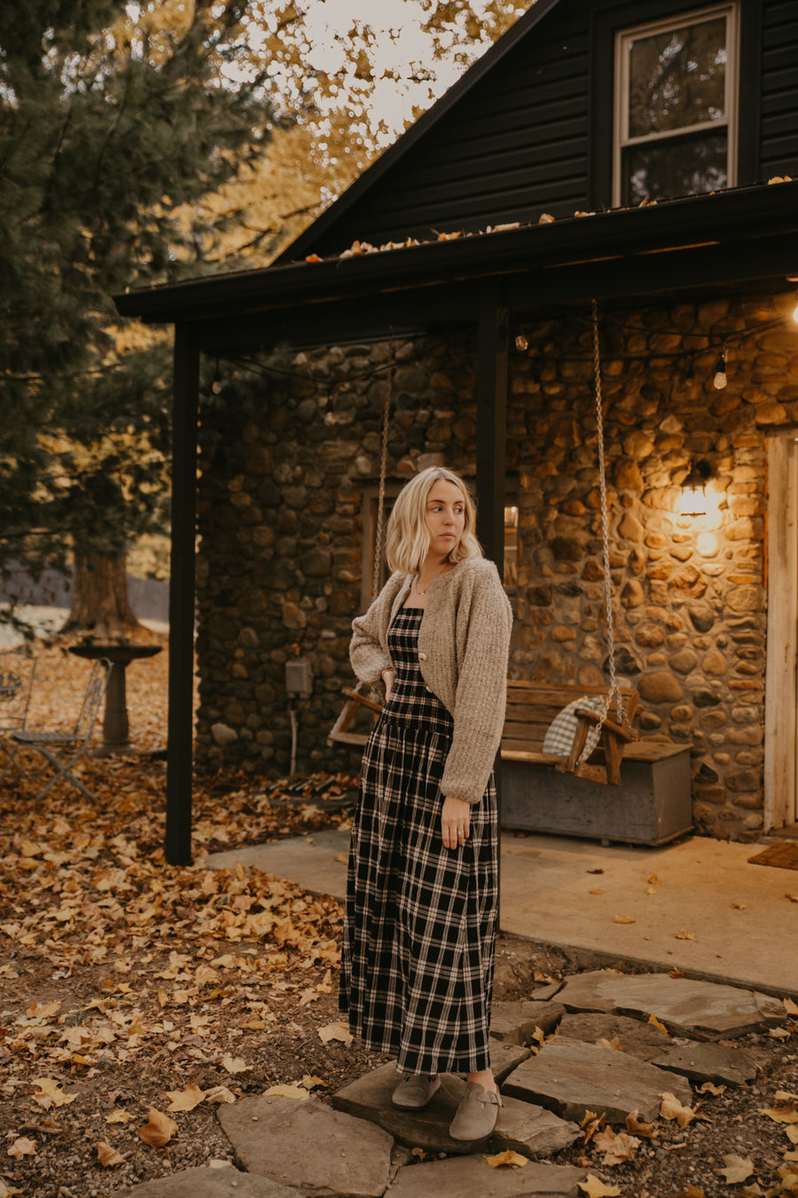 Black Plaid Dress