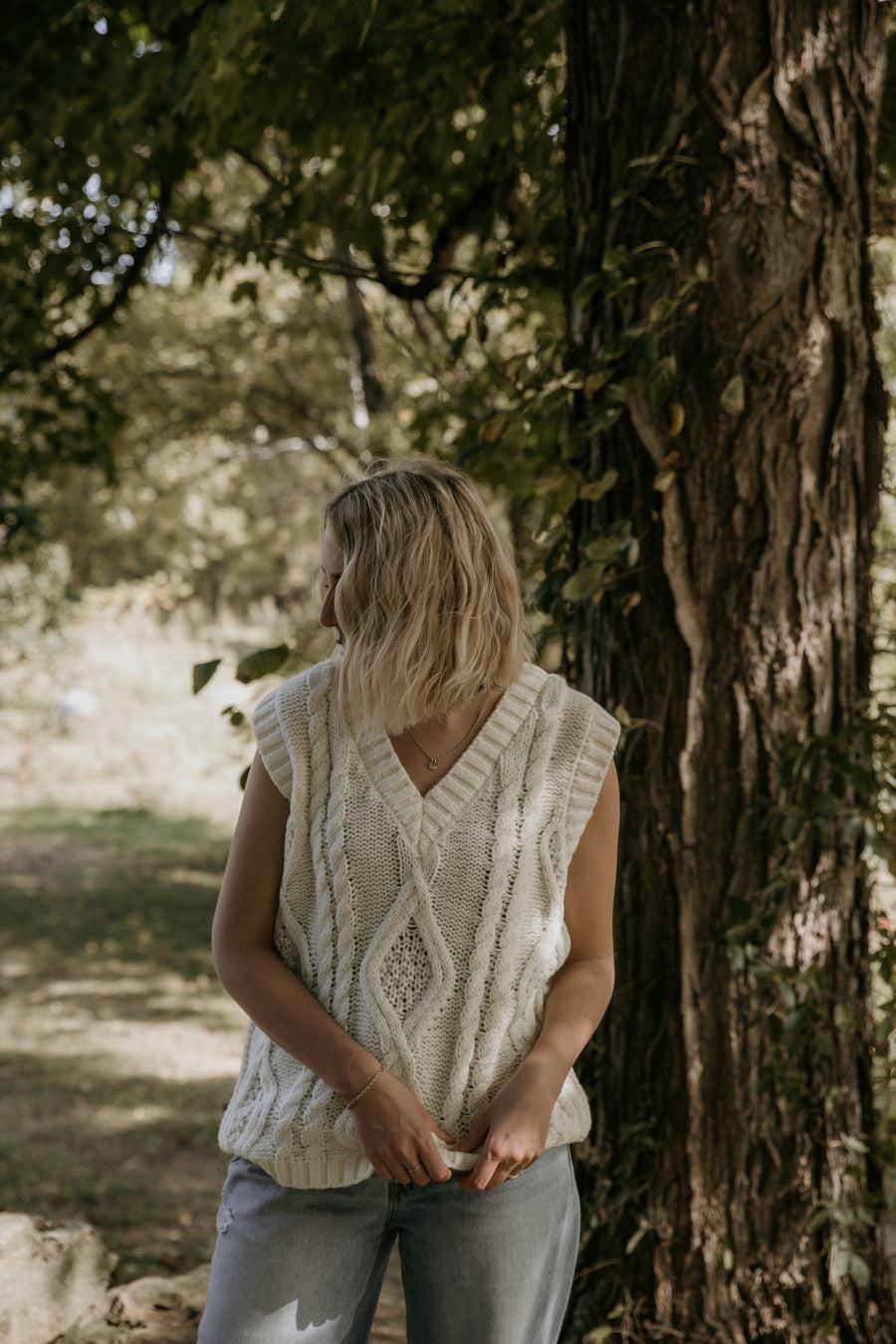 Oversized Sweater Vest