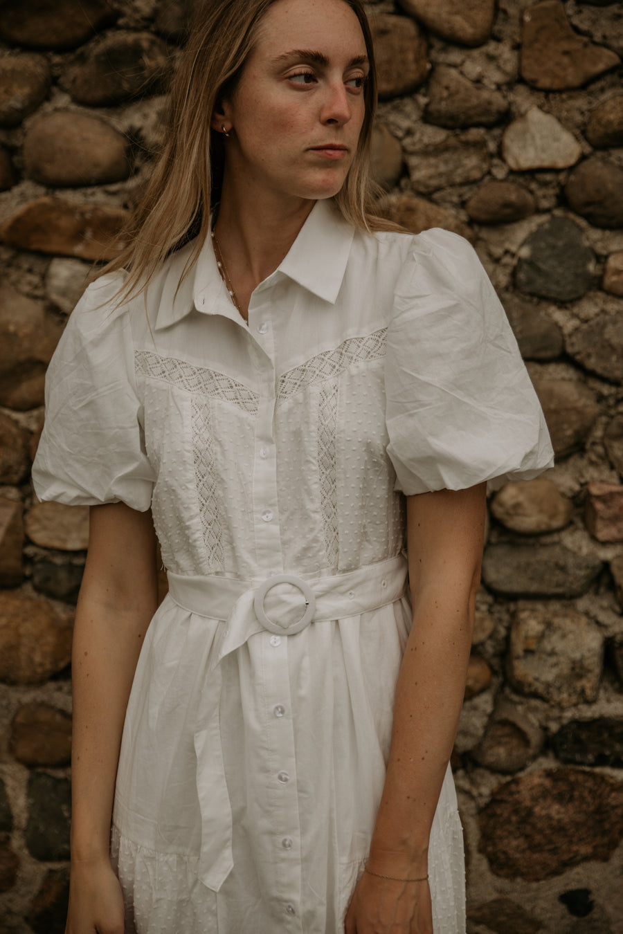 Lina Cotton Belted Dress