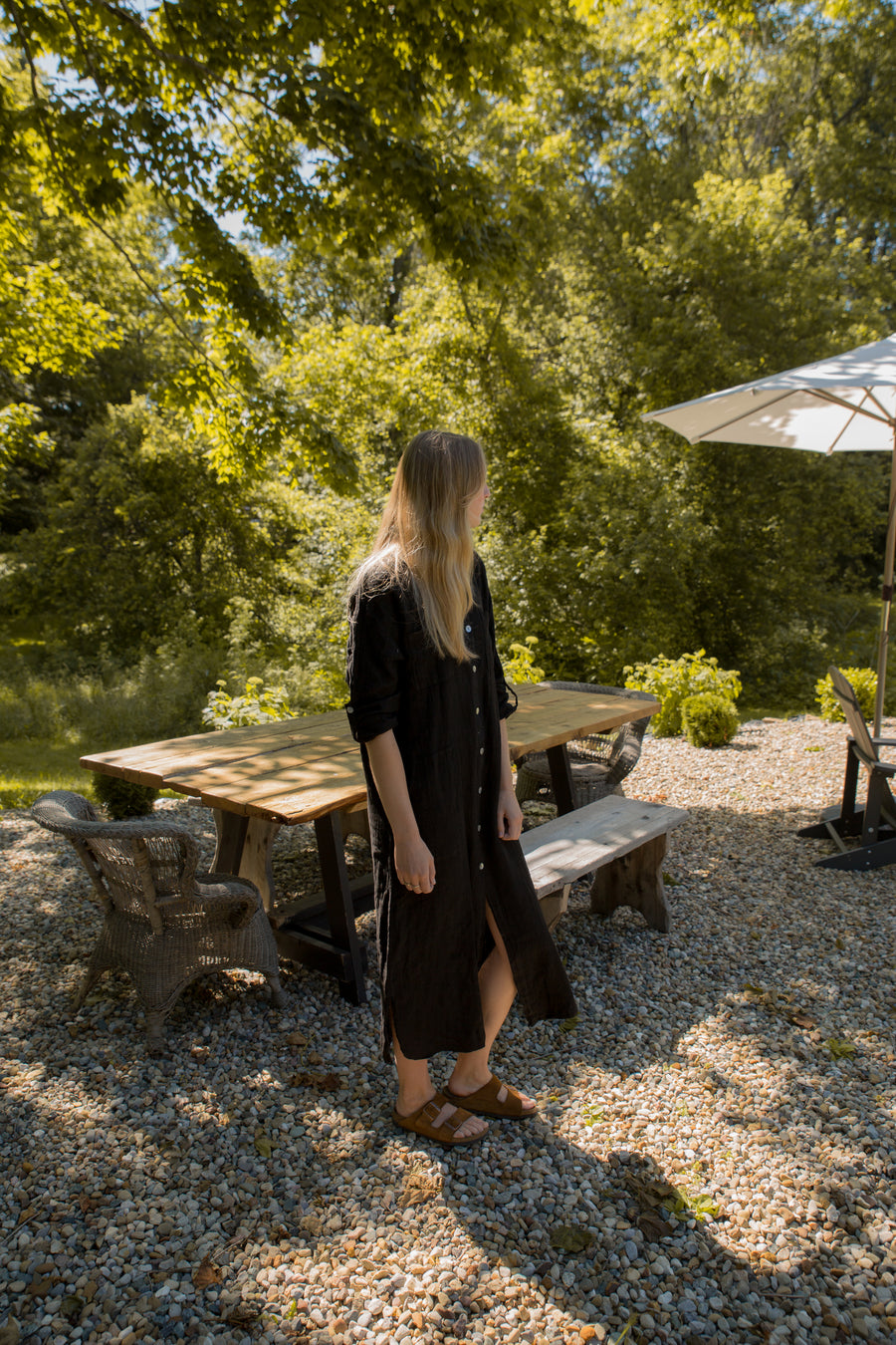 Black Long Linen Dress