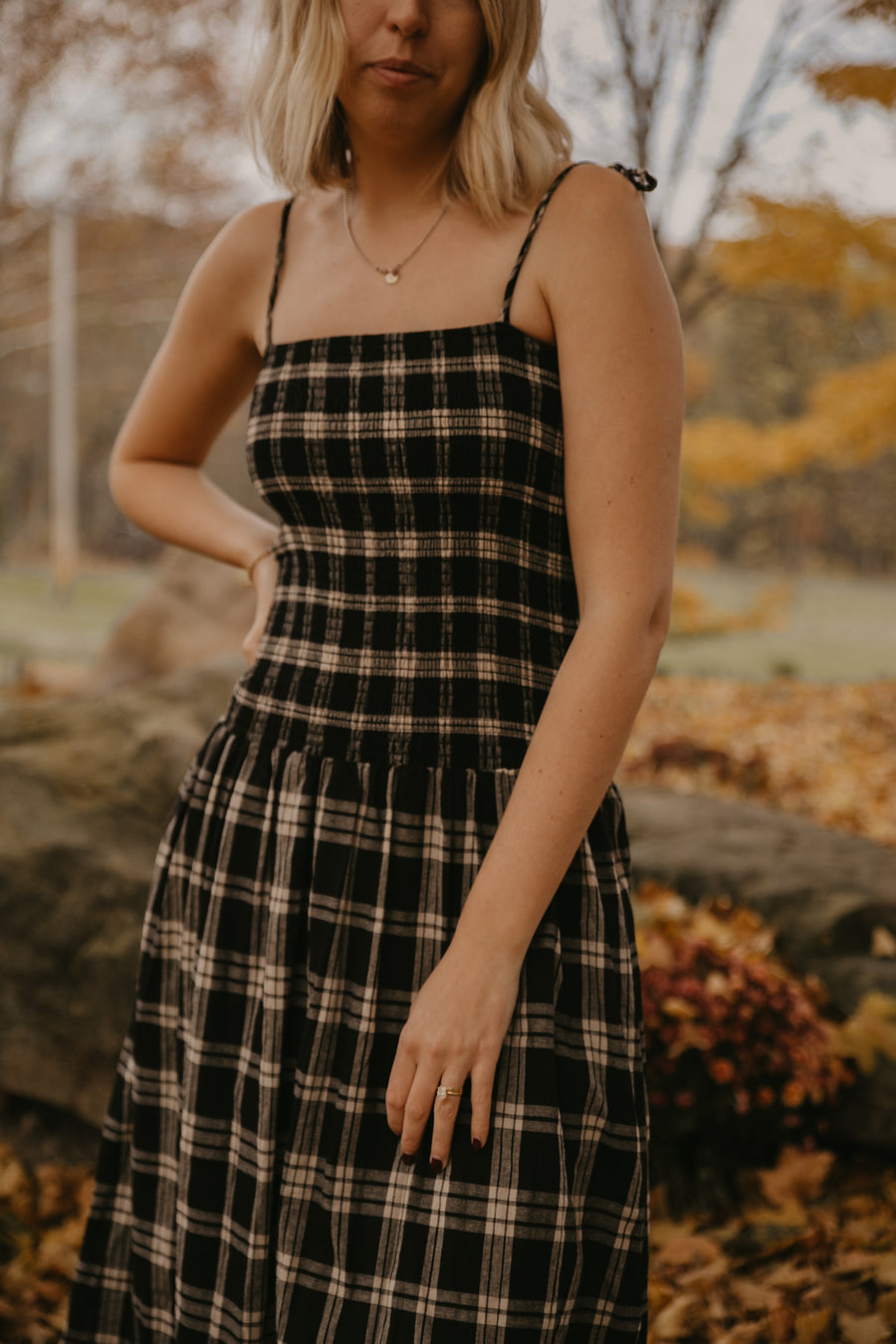 Black Plaid Dress