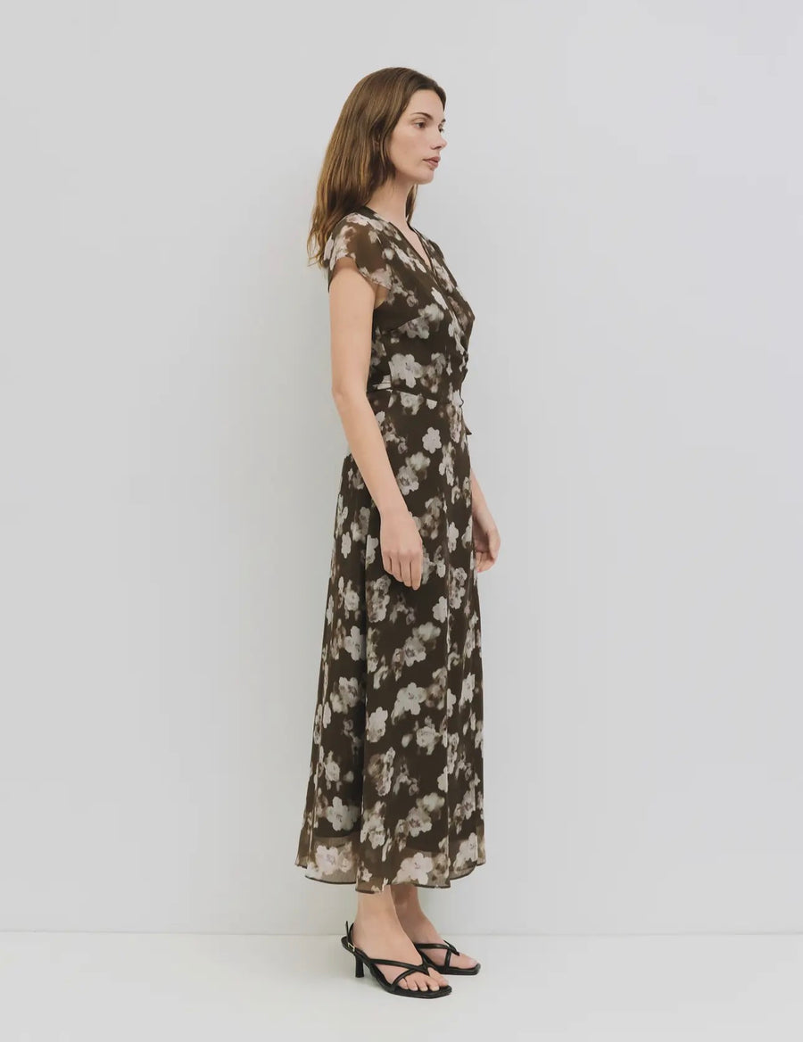 Floral Wrap Mixi Dress