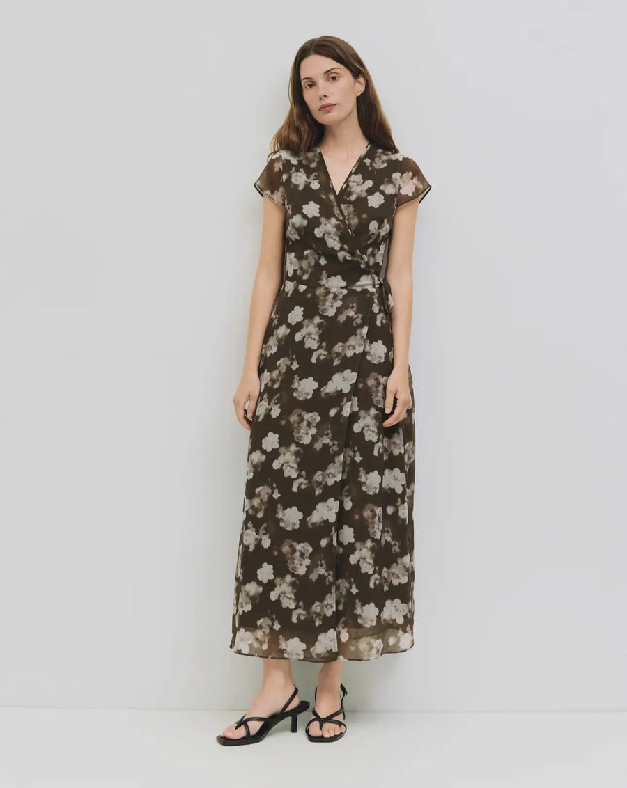 Floral Wrap Mixi Dress