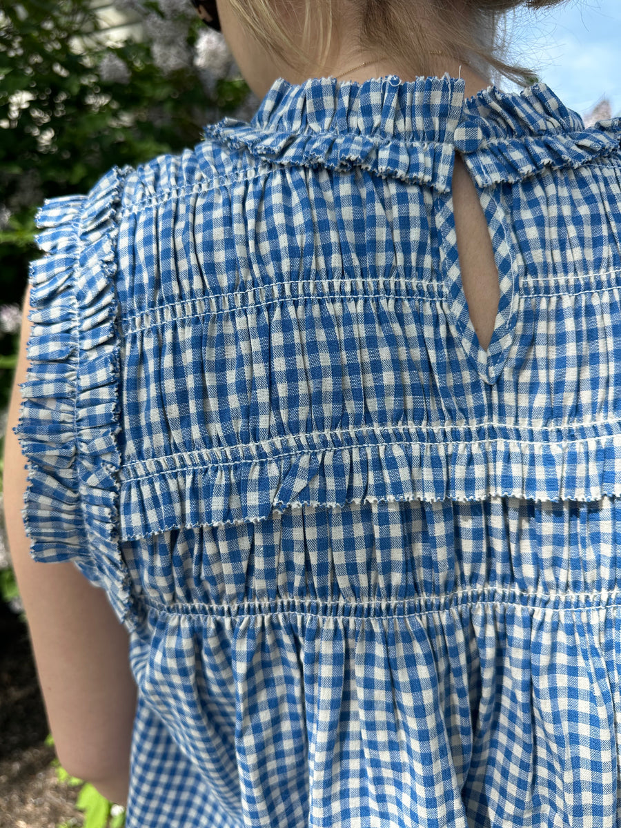 Ruffle Gingham Top