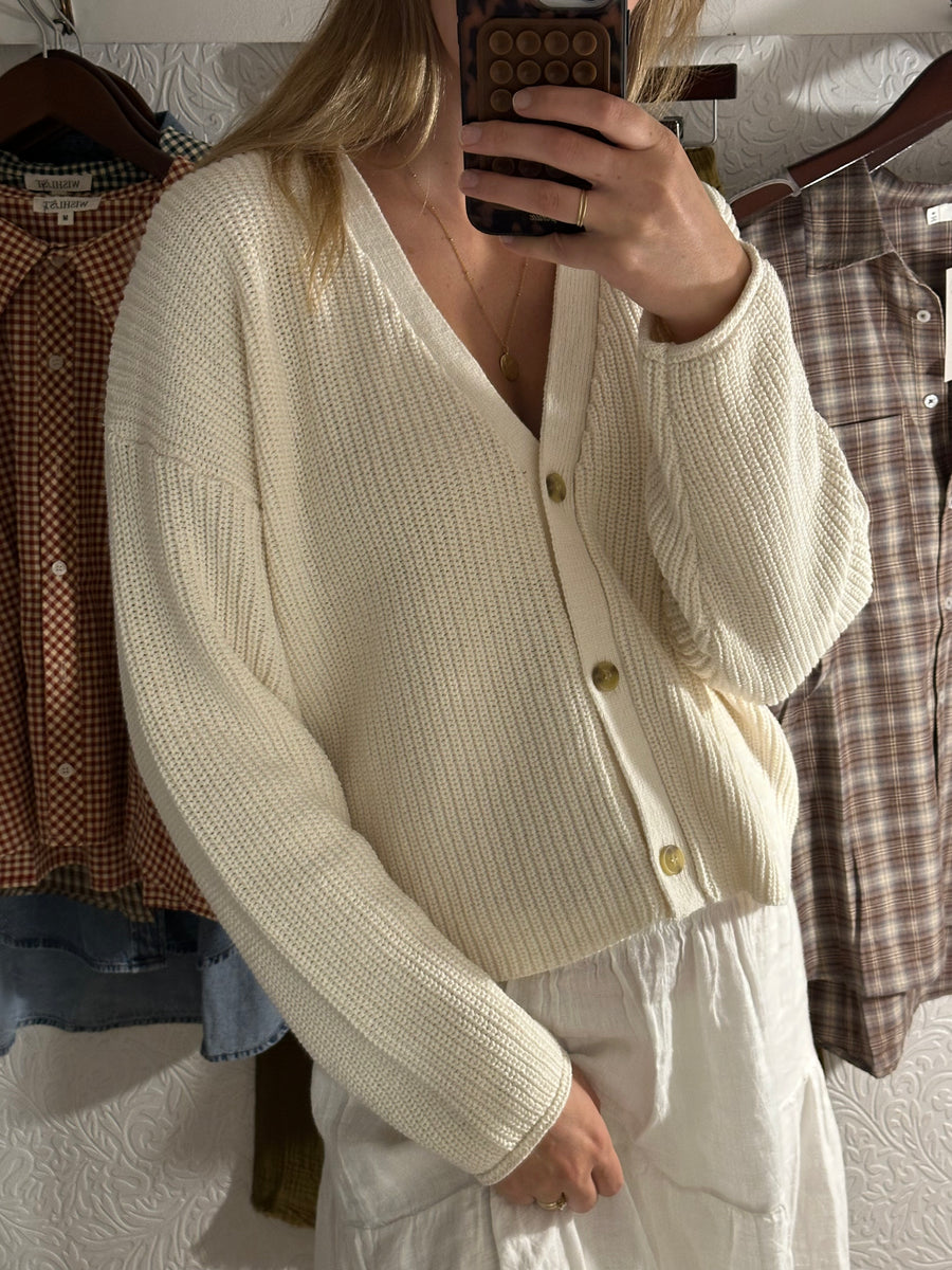 Classic Ivory Cardigan
