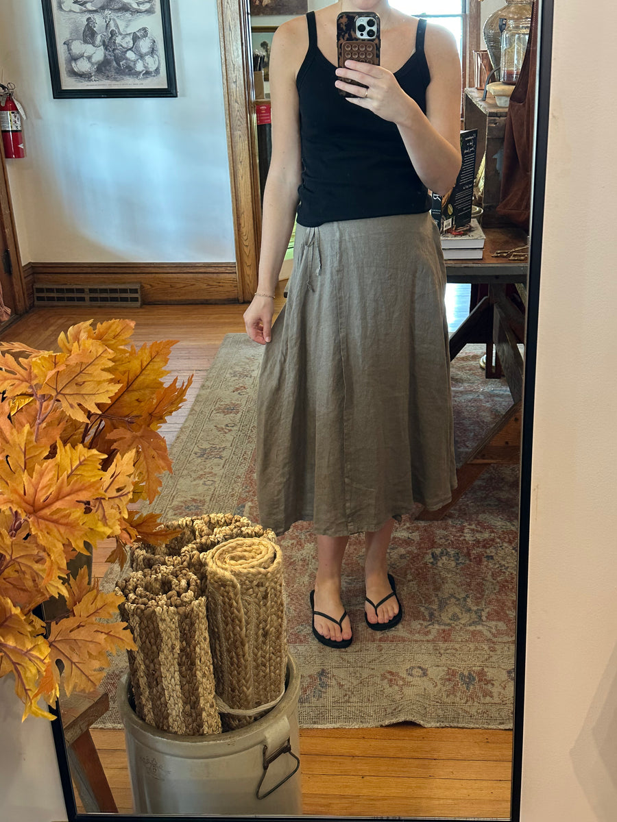 Linen Wrap Skirt