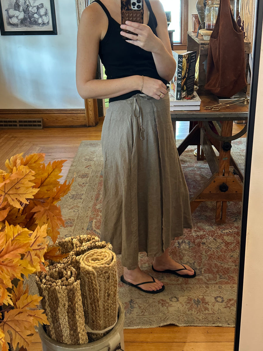 Linen Wrap Skirt