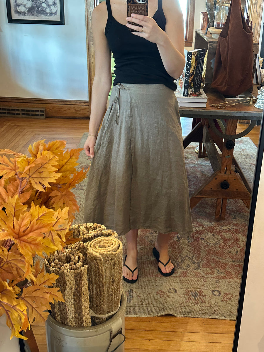 Linen Wrap Skirt