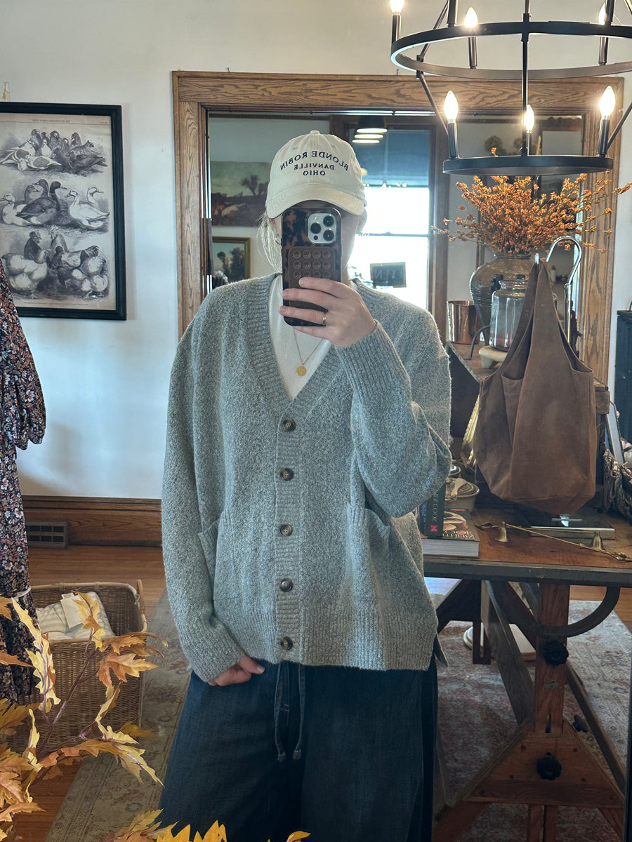 Button Up V Neck Cardigan