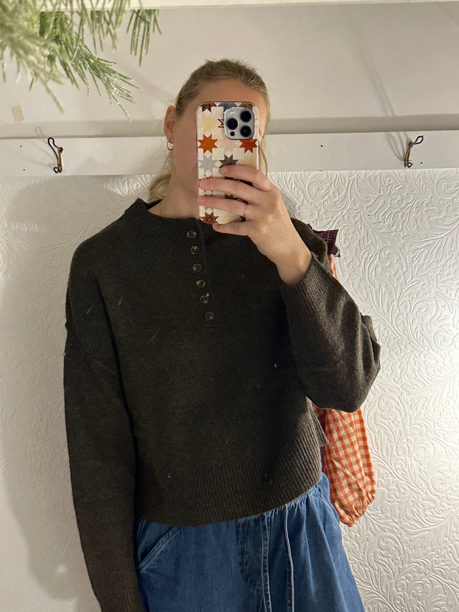 Quarter Button Up Sweater
