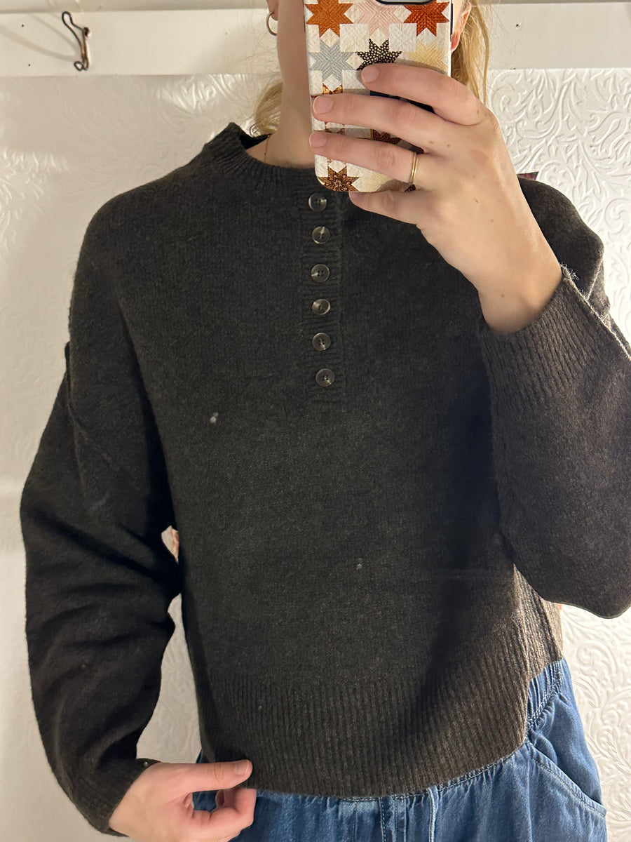 Quarter Button Up Sweater