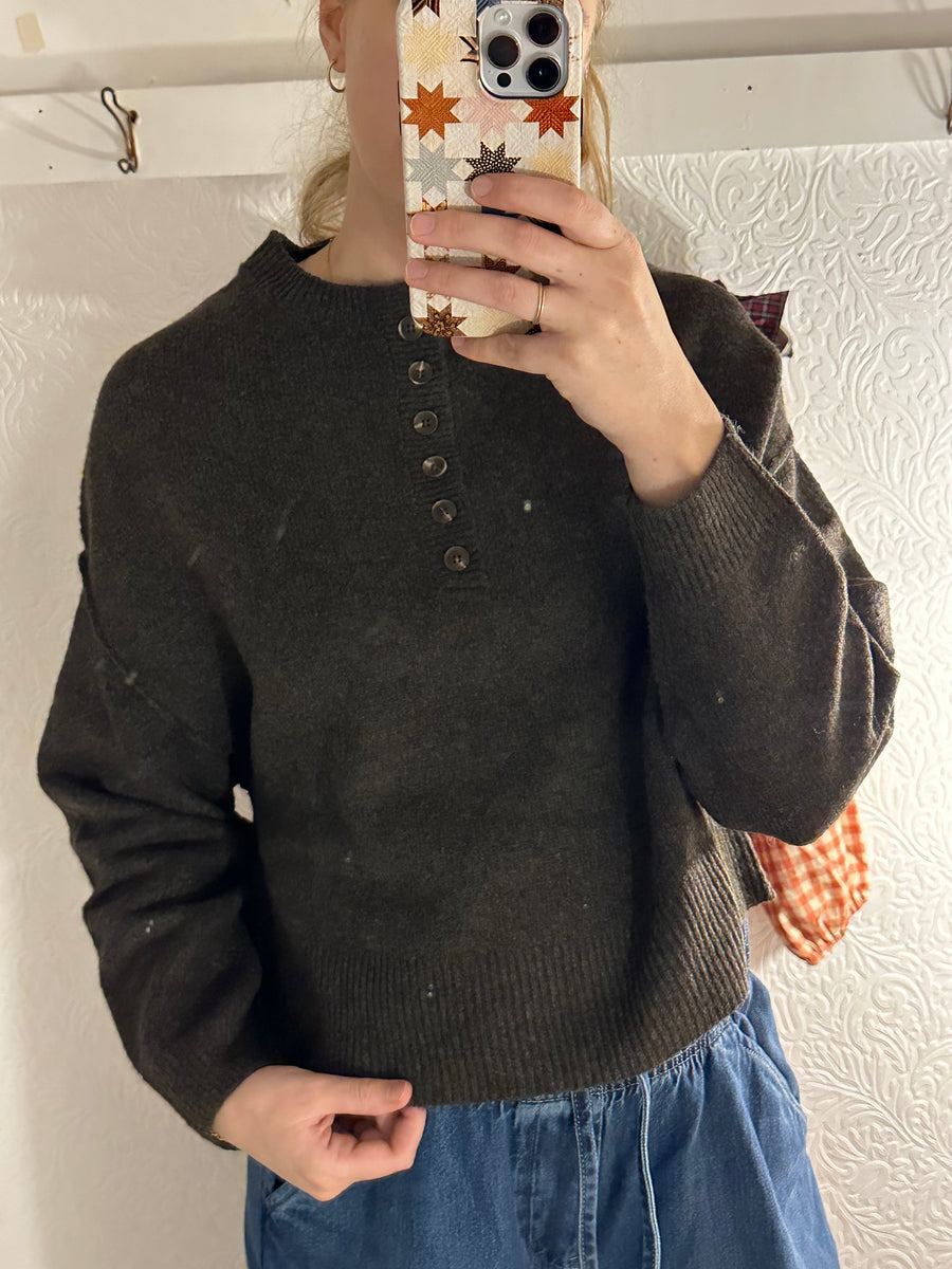 Quarter Button Up Sweater